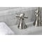 Kingston Brass KS2988ZX Millennium Widespread Bathroom Faucet W/ Brass Pop-Up, Nickel KS2988ZX - alternate 2